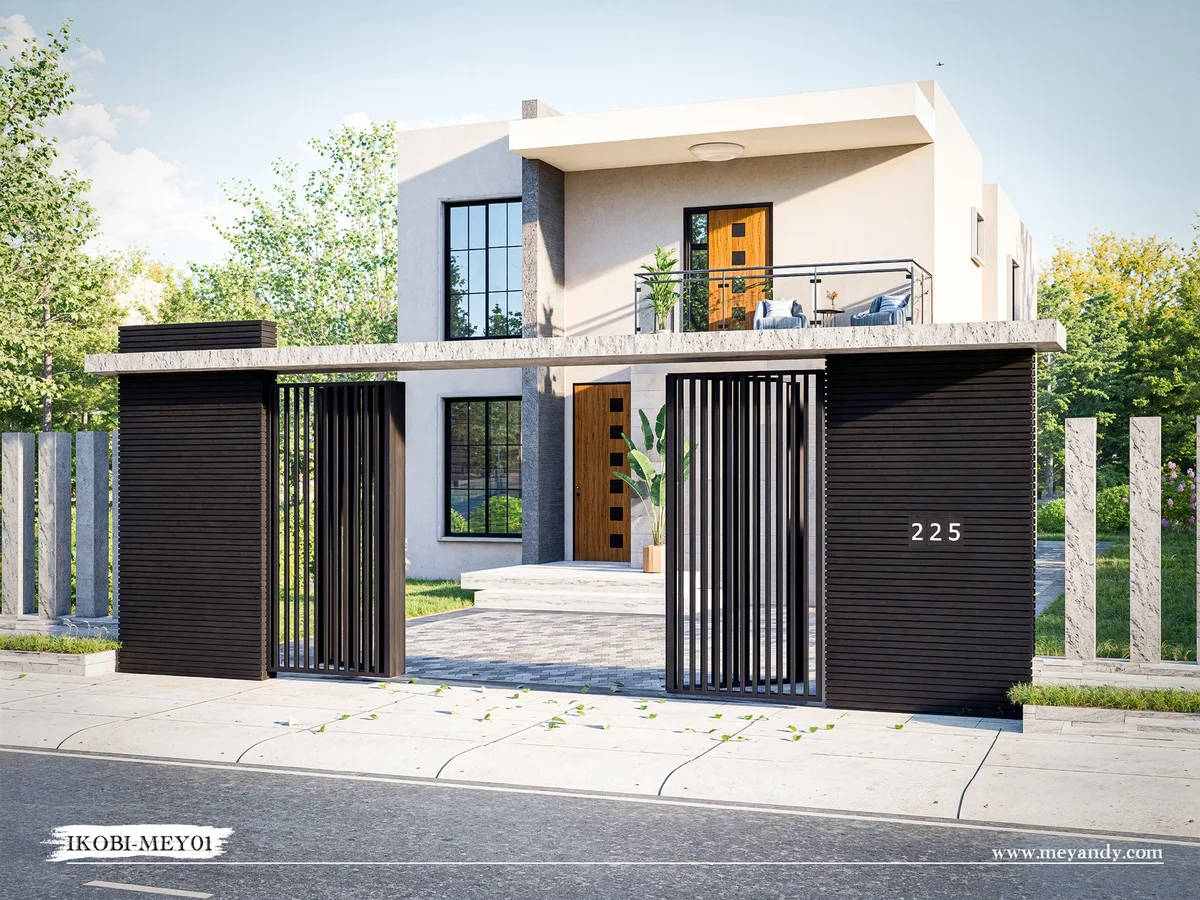 Modern R+1 villa plan - IKOBI-MEY01