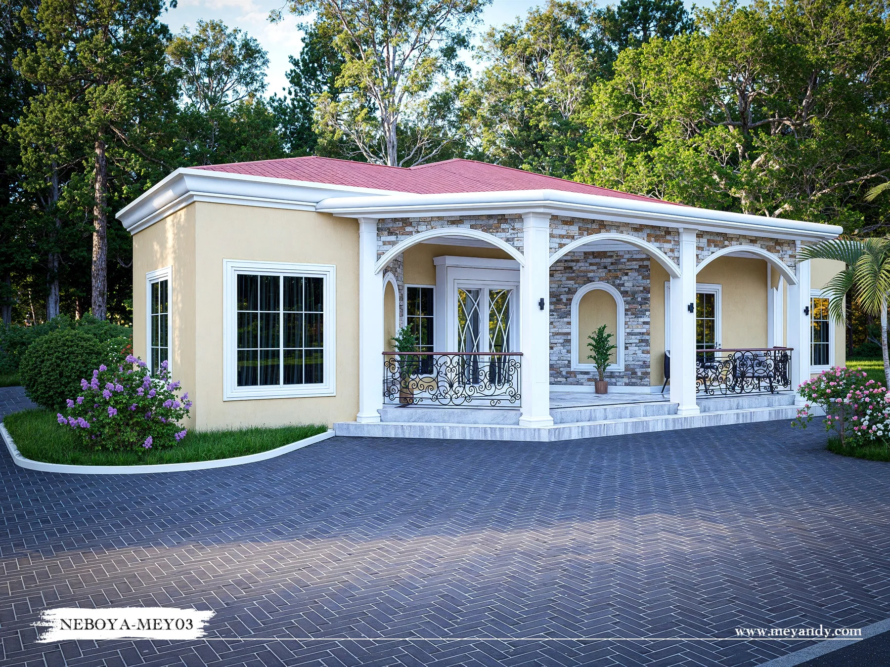 Modern Single-Storey Villa Plan - NEBOYA-MEY03